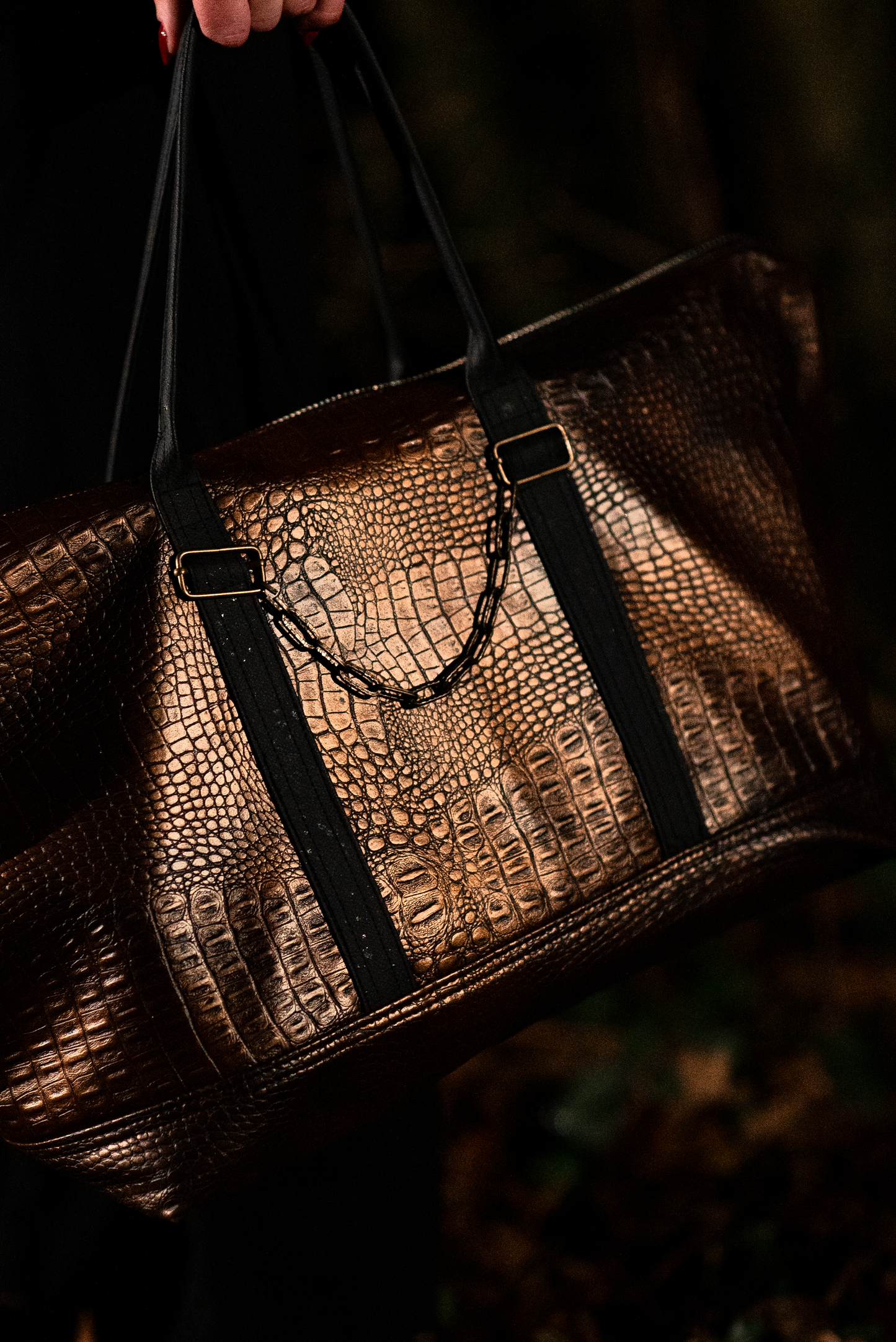 Brown Croco Bag